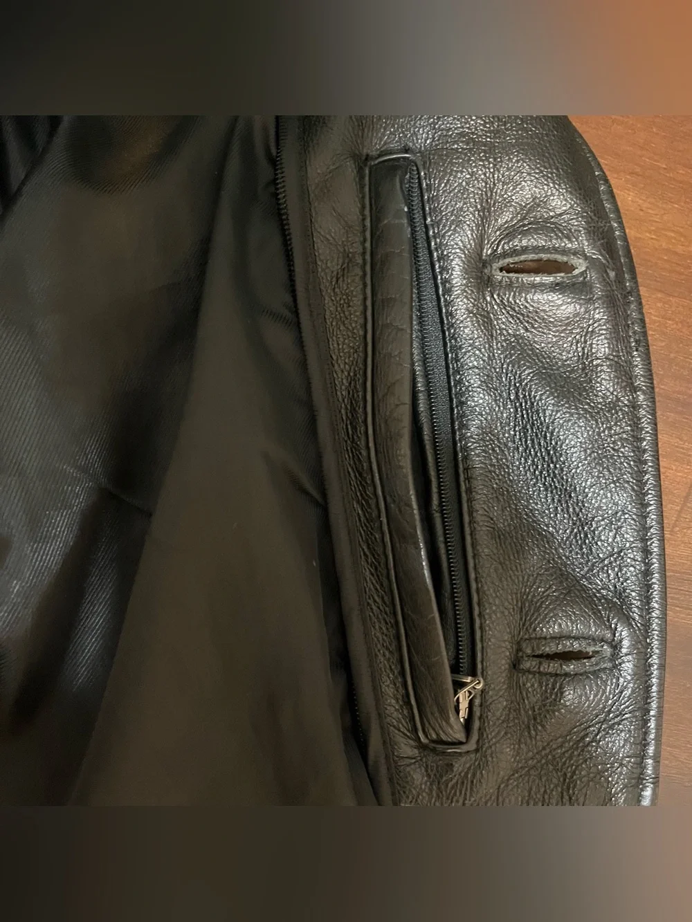 Black Leather Button-Up Men’s Jacket Wilson Small
